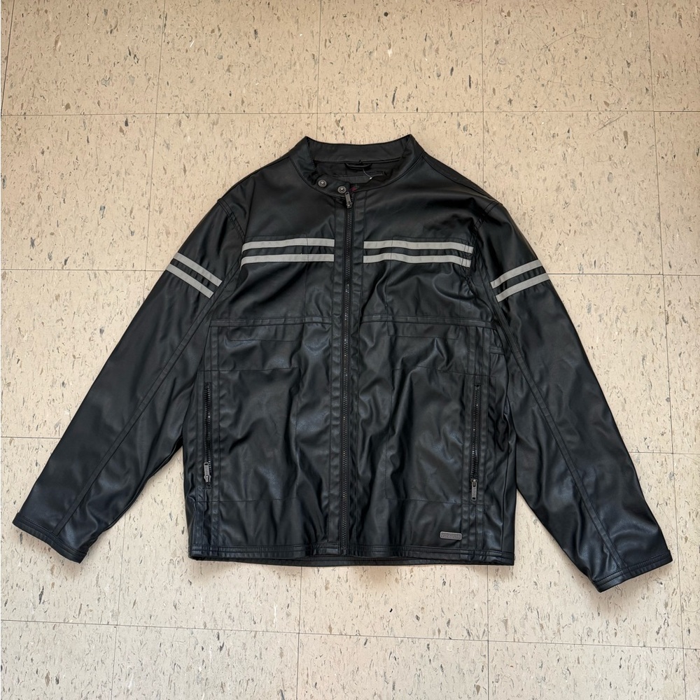 Royalty For Me Black Jacket with Gray Stripes